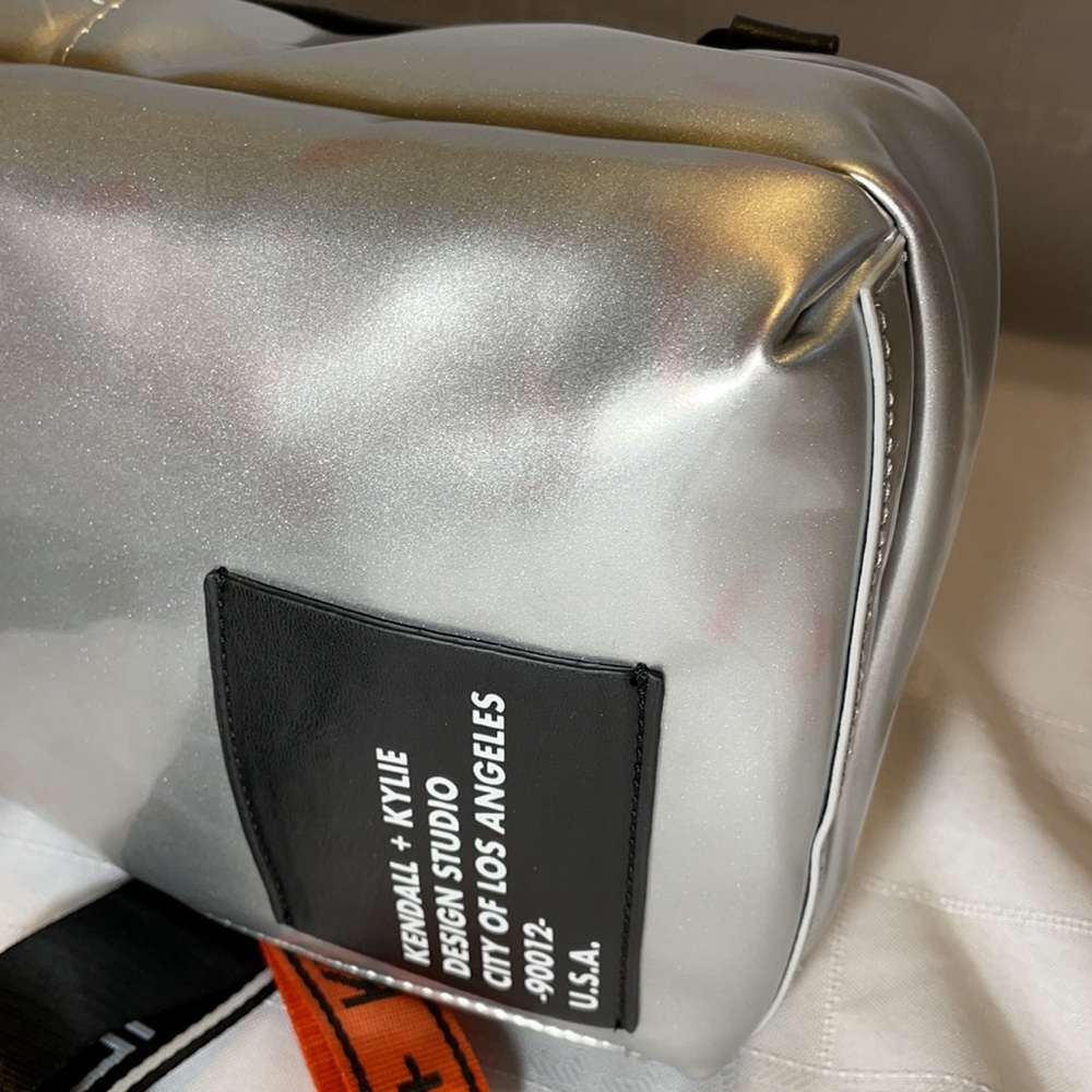 SOLD - NWT Kendall + Kylie One Strap Mini Backpack in Metallic Space Silver - Picture 6 of 9